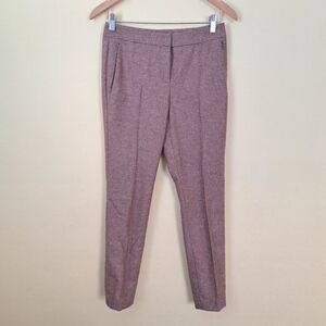 AKRIS Wool Plaid Check Trouser Brown Pants EUC Size US 4 F36 D34